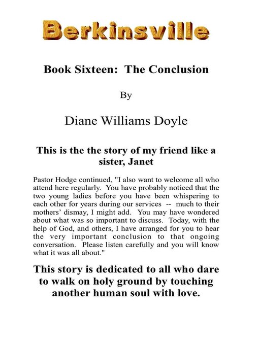Title details for Book Sixteen by Diane Williams Doyle - Available